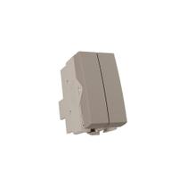 Módulo Interruptor Duplo Paralelo Margirius Sleek Colors 10A Argila Módulo Interruptor Duplo Paralelo Margirius Sleek Colors 10A Argila