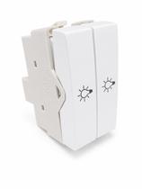 Módulo Interruptor Duplo Paralelo Sleek Gravação Lâmpada-MG Cor:Branco Módulo Interruptor Duplo Paralelo Sleek Gravação Lâmpada-MG Cor:Branco
