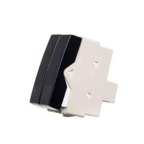 Módulo Interruptor Duplo Paralelo Sleek Preto Margirius