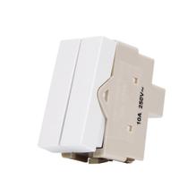 Módulo Interruptor Duplo Simples 10A Branco Infiniti 10 Unidades Margirius Acabamento Reto e sofisticado - Novo