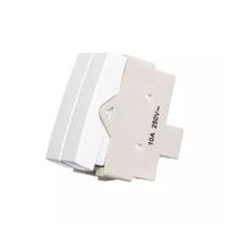 Módulo Interruptor Duplo Simples 10A Sleek Branco
