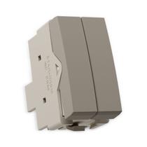 Módulo Interruptor Duplo Simples Argila Sleek Margirius