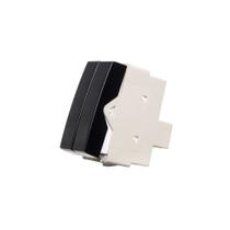 Módulo Interruptor Duplo Simples MarGirius Sleek 10A Preto Ebony