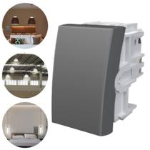 Módulo Interruptor Paralelo Three Way Habitat Onix Chumbo Módulo Interruptor Paralelo Three Way Habitat Onix Chumbo