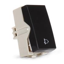 Módulo Interruptor Pulsador Campainha Ebony Preta Sleek Módulo Interruptor Pulsador Campainha Ebony Preta Sleek