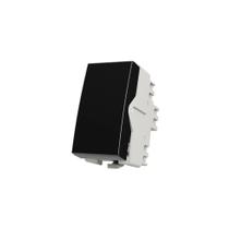 Módulo Interruptor Pulsador MarGirius Clean 10A Preto Ebony Módulo Interruptor Pulsador MarGirius Clean 10A Preto Ebony