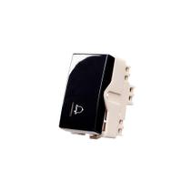 Módulo Interruptor Pulsador Para Campainha Com Luz Margirius Sleek 10A Preto Ebony Módulo Interruptor Pulsador Para Campainha Com Luz Margirius Sleek 10A Preto Ebony