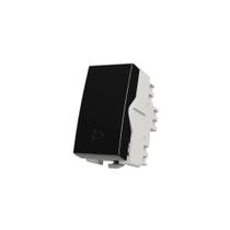 Módulo Interruptor Pulsador para Campainha MarGirius Clean 10A Preto Ebony Módulo Interruptor Pulsador para Campainha MarGirius Clean 10A Preto Ebony