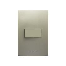 Módulo Interruptor Simples com Placa 4x2 Inova Pro Class Alumbra Cinza/Champagne