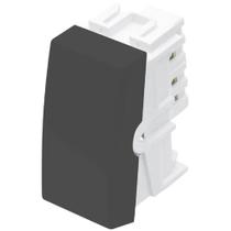 Módulo Interruptor Simples Habitat Black 16 Amperes 250 Volts - 4027 - Fame Módulo Interruptor Simples Habitat Black 16 Amperes 250 Volts - 4027 - Fame