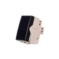 Módulo Interruptor Simples Margirius Sleek 10A Preto Ebony Módulo Interruptor Simples Margirius Sleek 10A Preto Ebony