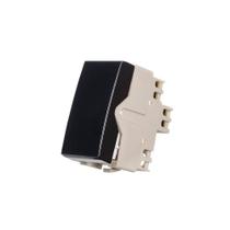 Módulo Interruptor Simples MarGirius Sleek 10A Preto Ebony
