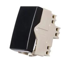 Módulo Interruptor Tecla Intermediária Clean Margirius Preto Fosco Ebony