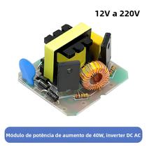 Módulo Inversor Boost DC-AC De 40W 12V Para 220V, Regulador De Potência De Canal Duplo, Conversor