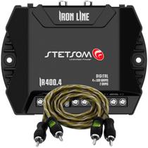 Modulo Ir400.4 Stetsom 400w + Cabo Rca 1m S300 Pro Injetado