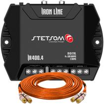 Modulo Ir400.4 Stetsom 400w + Cabo Rca 5m Blindado Plug Ouro Modulo Ir400.4 Stetsom 400w + Cabo Rca 5m Blindado Plug Ouro