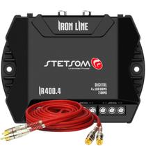 Modulo Ir400.4 Stetsom 400w + Cabo Rca 5m Blindado S400 Pro