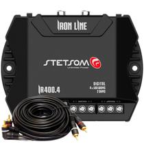 Modulo Ir400.4 Stetsom 400w + Cabo Rca Kx3 5m Flexível Som