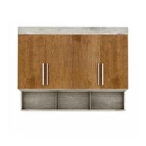 Modulo Ja Georgia Armário Aereo 1,67m Avelã / Jequitibá Modulo Ja Georgia Armário Aereo 1,67m Avelã / Jequitibá