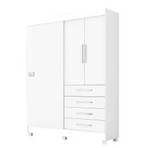 Modulo Ja Guarda-Roupa Bco Bco Rosa Branco Rosa