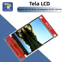 Módulo LCD TFT De 1.8 Polegadas Resolução 128x160 ST7735 SPI Serial Para Arduino 51 Drivers 4 IO Módulo LCD TFT De 1.8 Polegadas Resolução 128x160 ST7735 SPI Serial Para Arduino 51 Drivers 4 IO
