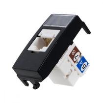 Modulo Margirius Sleek 1 Tomada Rede Rj45 Preto 16539