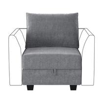 Módulo médio de sofá modular HONBAY Modern Fabric Grey Módulo médio de sofá modular HONBAY Modern Fabric Grey