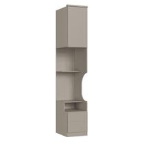 Módulo Mesa de Cabeceira 1 Porta Elegance Níquel