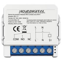 Módulo Mini Contato Seco Wi-Fi Branco Novadigital MS-111