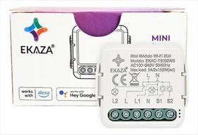 Módulo Mini Inteligente Wi-Fi e Bluetooth 2 Canais Ekaza
