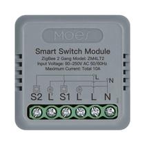 Módulo Mini Interruptor Inteligente WiFi Zigbee 1-4 Gang Timer Compatível Com Google Home Alexa MOES