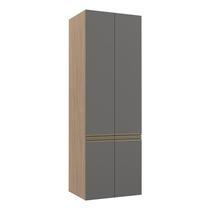 Módulo Paneleiro 70cm 4 Portas 100% MDF Cozinha Modulada Gold Robel Hanover/Cinza - Robel Móveis