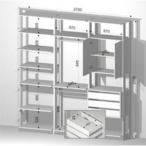 Módulo para Closet 2 Portas 3 Gavetas 2 Cabideiros Be Mobiliário