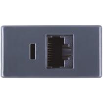 Módulo para Tomada para Transmissão de Dados Rj45 Cat. 6 Grafite - Tramontina Módulo para Tomada para Transmissão de Dados Rj45 Cat. 6 Grafite - Tramontina