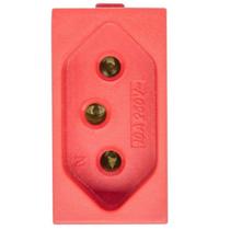 Módulo para Tomada Universal 2P+T 10A Vermelho - EK-31000/27- EKRON