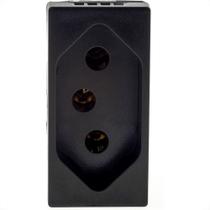 Modulo Pial Plus+ 1 Tomada 10A. Borne Automatico Preta - 615038Pt Modulo Pial Plus+ 1 Tomada 10A. Borne Automatico Preta - 615038Pt
