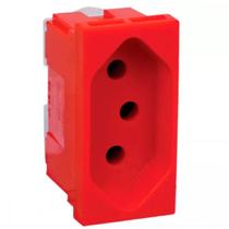 Modulo Pial Plus+ 1 Tomada 20A. Vermelha Borne Parafuso - 615079Vm Modulo Pial Plus+ 1 Tomada 20A. Vermelha Borne Parafuso - 615079Vm