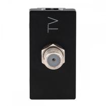 Modulo Pial Plus+ 1 Tomada Coaxial Preto - 615030Pt Modulo Pial Plus+ 1 Tomada Coaxial Preto - 615030Pt
