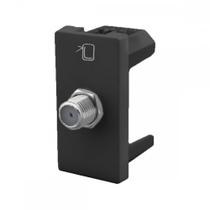 Modulo Pial Plus+ 1 Tomada Coaxial Preto - 615030Pt Modulo Pial Plus+ 1 Tomada Coaxial Preto - 615030Pt