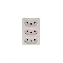 Modulo Pial Plus+ Branco 3 Tomada 10A 615043Bc Modulo Pial Plus+ Branco 3 Tomada 10A 615043Bc
