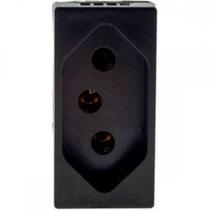 Modulo Pial Plus+ Preto 1Tomada 20A Borne Parafuso 615060Pt Modulo Pial Plus+ Preto 1Tomada 20A Borne Parafuso 615060Pt