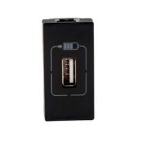 Modulo Pial Plus+ Preto 1Tomada Usb 1100Ma 615088Pt Modulo Pial Plus+ Preto 1Tomada Usb 1100Ma 615088Pt