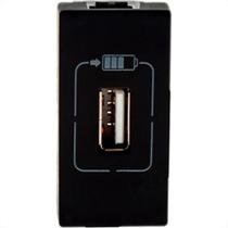 Modulo Pial Plus+ Preto 1Tomada Usb 1100Ma88Pt Modulo Pial Plus+ Preto 1Tomada Usb 1100Ma88Pt