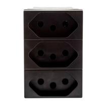 Modulo Pial Plus Tomada Triplex 10A Preto Borne Automático