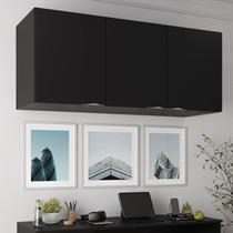 Módulo Planejado Ponte para Guarda Roupa 3 Portas Hera CabeCasa MadeiraOriginals Madeiramadeira Preto