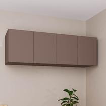 Módulo Planejado Ponte Queen para Guarda Roupa 100% MDF 4 Portas Orion CabeCasa MadeiraOriginals Marrom/Mocha