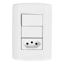 Módulo Pluzie 1 Tecla + Tomada 10A - Praticidade e Módulo Pluzie 1 Tecla + Tomada 10A - Praticidade e