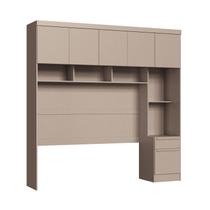 Módulo Ponte Casal Queen 6 Portas 1 Gaveta Infinity Bege/Duna