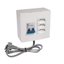 Módulo Protetor 220v 3 Tomadas Disjuntor Bipolar 10A Caixa de Proteção Margirius Módulo Protetor 220v 3 Tomadas Disjuntor Bipolar 10A Caixa de Proteção Margirius