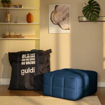 Módulo Puff Sofá Guldi Popup Linho Azul Módulo Puff Sofá Guldi Popup Linho Azul
